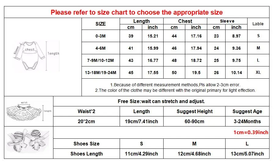 

GSCH Christmas Baby Clothes Sets Romper + Skirt +Shoes+Headband Set 4pcs Infant Newborn Baby Clothing Suit Party Girls Outfit