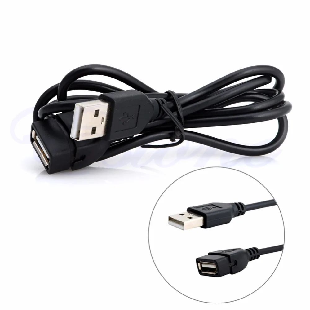 2018 3FT 1 м USB 2 0 Мужской Женский продлить кабель-удлинитель шнура Extender для