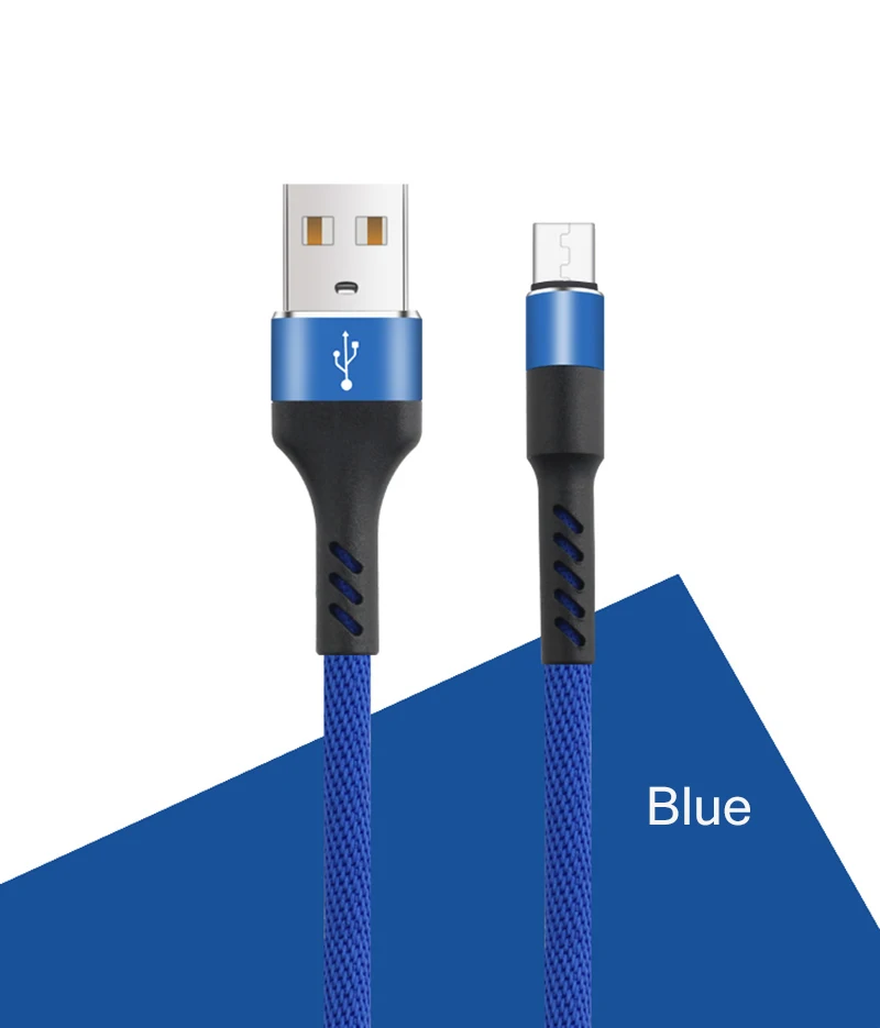 Blue Suntaiho Micro USB кабель 2A Быстрая зарядка USB кабель для xiaomi redmi note 5 для vivo x21 кабель для передачи данных для планшета samsung s7 - Цвет: Blue