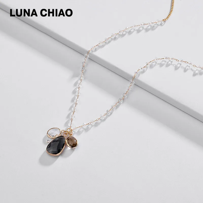 LUNA Чао Модные украшения кластера камень кулон Цепочки и ожерелья Для женщин