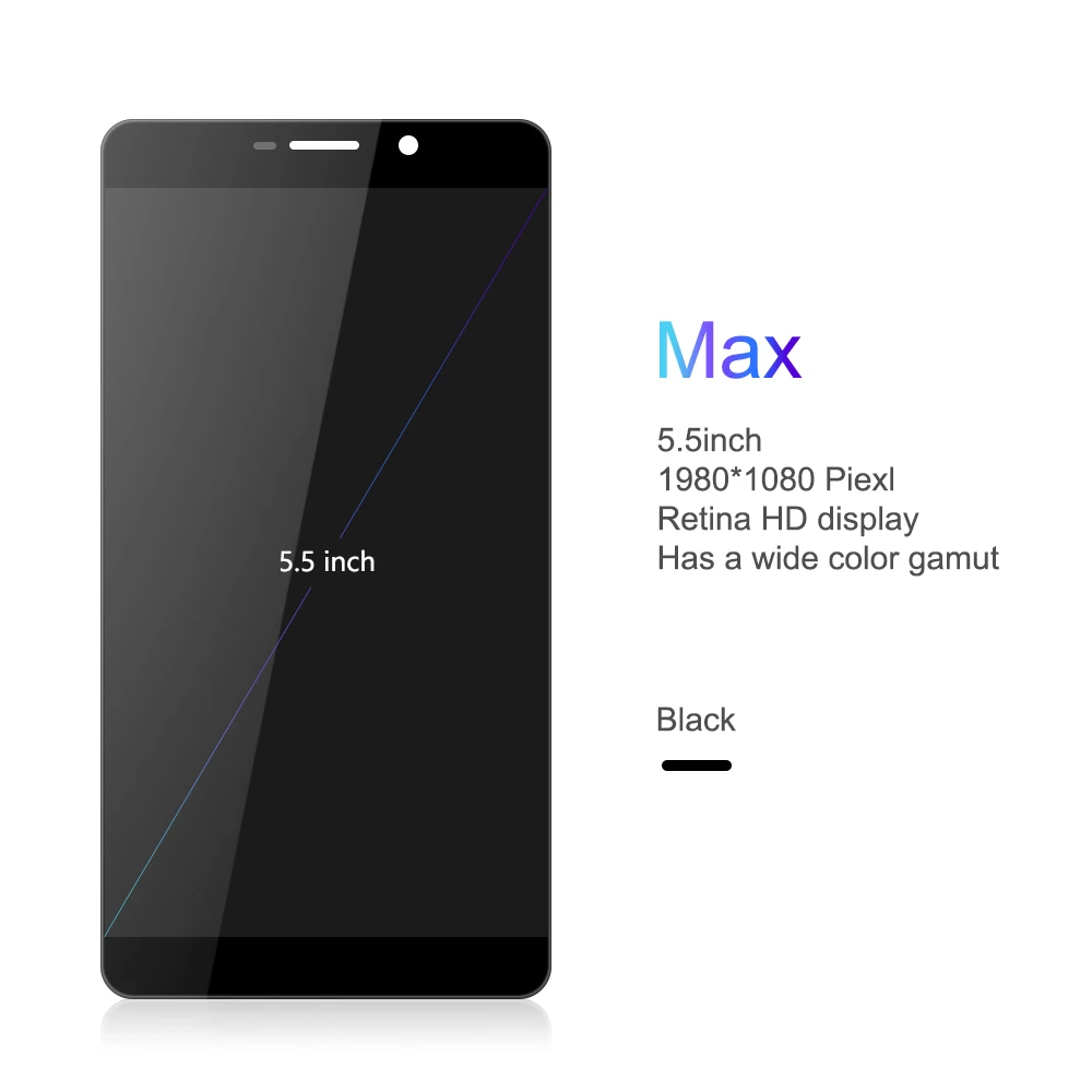 Для Umi Max ЖК дисплей + сенсорный экран 100% Оригинальный дигитайзер стеклянная