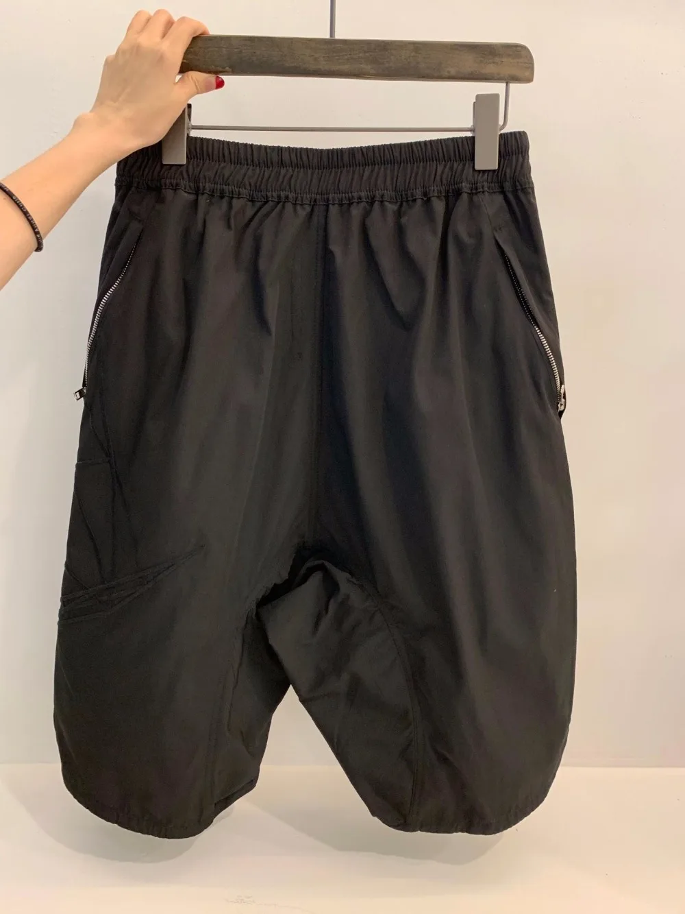 Мужские/Женские Короткие шаровары свободного покроя 19ss черные повседневные