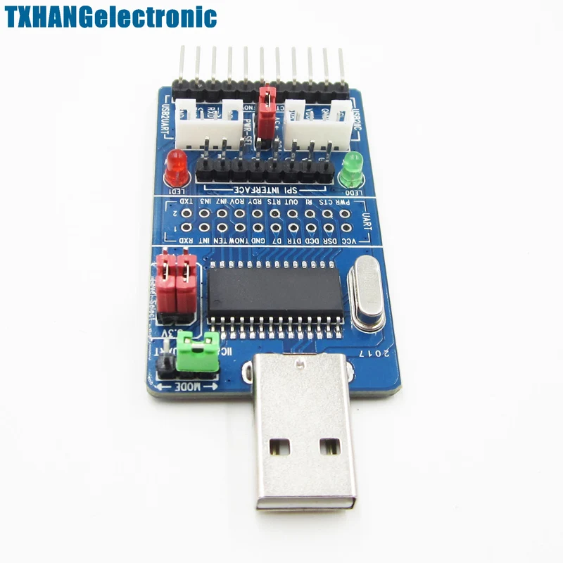Все в 1 Многофункциональный USB для SPI/I2C/IIC/UART/TTL/ISP последовательный адаптер|usb in|usb to