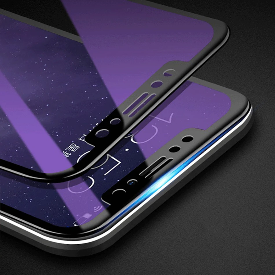 CCDZ для iPhone X 6 S плюс 7 8 анти синий свет мягкий край закаленное Стекло Экран