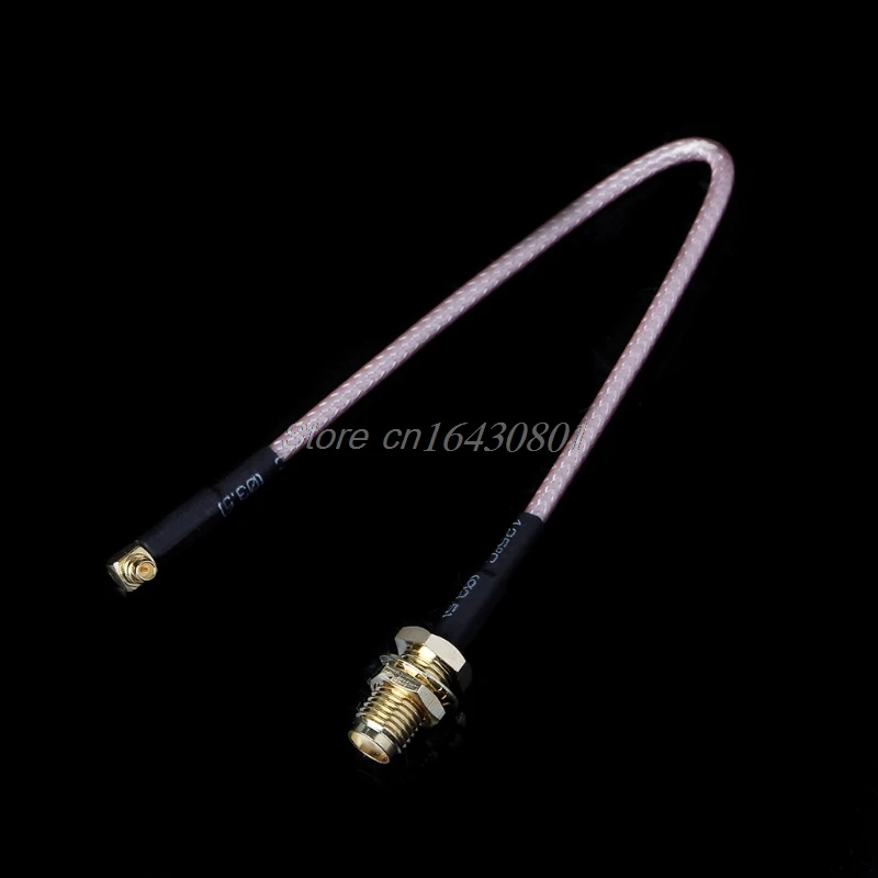 Угловой плетеный кабель RF RP SMA женский к MMCX Мужской прямоугольный ОТРЕЗОК кабеля