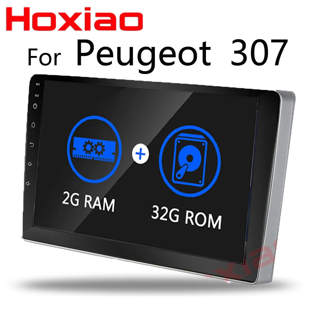 Автомобильный dvd-плеер на основе Android для peugeot 307 2004-2012 gps навигация 2 din Радио мультимедийный плеер BT RDS - Цвет: 2G