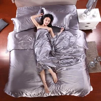 100 pure satin silk bedding sethome textile fullqueenking size bed sheet 5