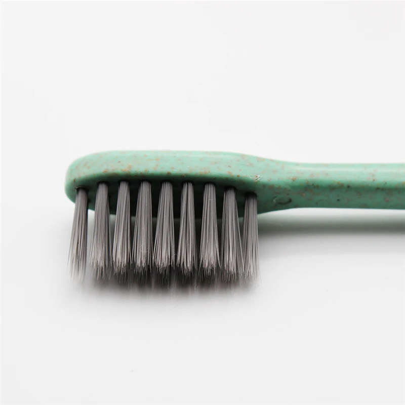 Wheat Green Bamboo Toothbrush 1 pcs Portable Soft Bristles Charcoal Tooth Brush Tongue Cleaner For Kids And Adults Oral Hygiene | Красота и