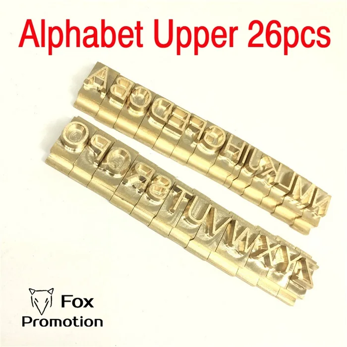 Alphabet Upper 26pcs DIY пользовательский горячий латунный штамп железная форма самостоятельно, персонализированные формы нагревания на дереве/коже, Лига DIY подарок, индивидуальный дизайн - Цвет: Alphabet Upper 26pcs