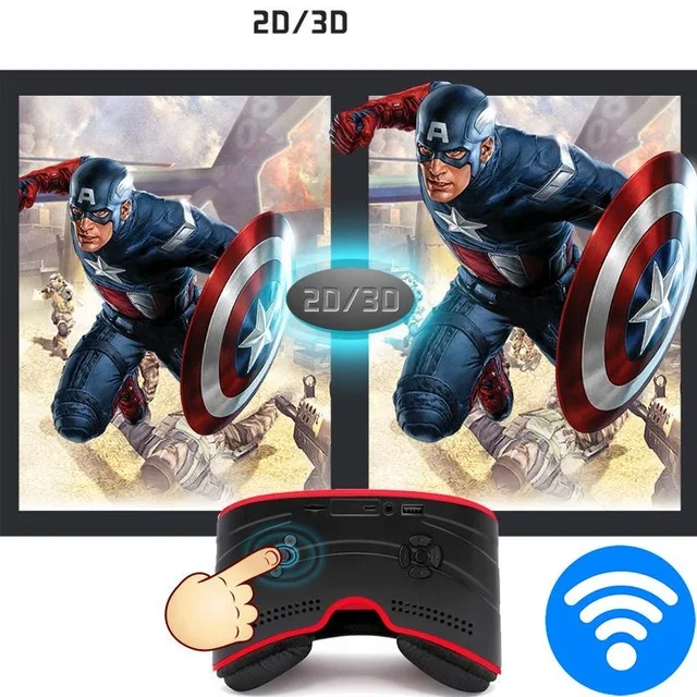 Гарнитура Glavey All in one VR работает без смартфона: HD IPS экран разрешение 720*1280 Wi Fi и