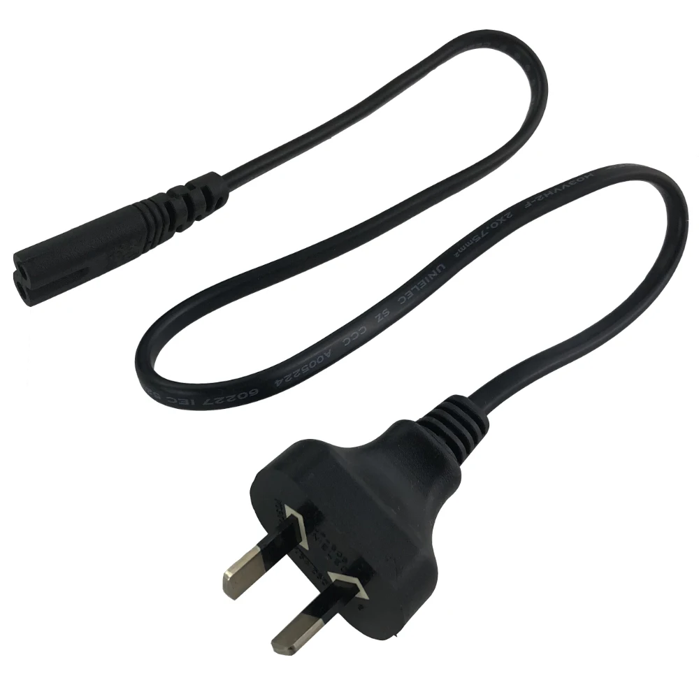 

AU Australia AC NZ Mains power cable 2 Pin to Figure 8 IEC-C7 Power Cord Lead Plug 2 prong charger for Laptop 75cm ,1m 1.8m