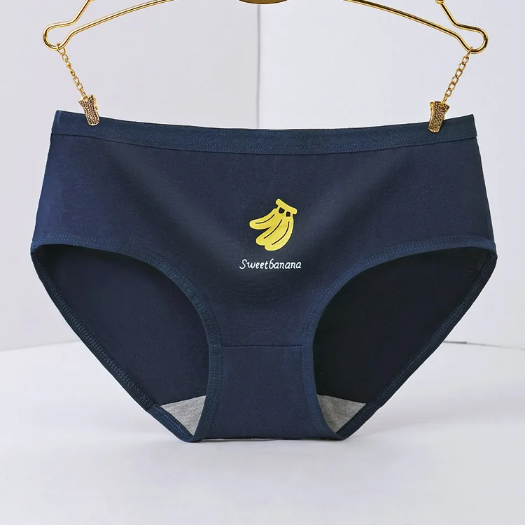Cotton Women's Panties Banana Print Cartoon Underwear Women Underpants Gril Brienfs Sexy Panties Lingerie Women Underwear - Цвет: 1Banana