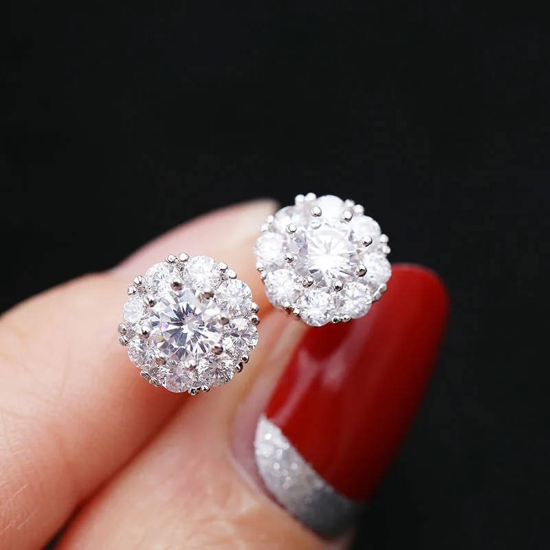Vicney 2019 New design stud earrings AAA Zircon Crystal earings novel Rotatable earring For Women jewelry high quality gifts | Украшения и