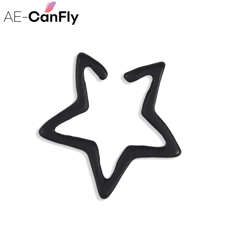 AE CANFLY Новинка Женская Мода Панк сплава покрытием полые серьги звезда отверстия с