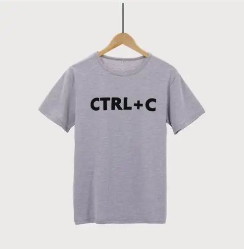 Ctrl C Большой человек и маленький человек), одинаковые футболки для папы и сына, одинаковые комплекты для семьи креативные комплекты футболок для всей семьи новая одежда для всей семьи - Цвет: Ctrl C