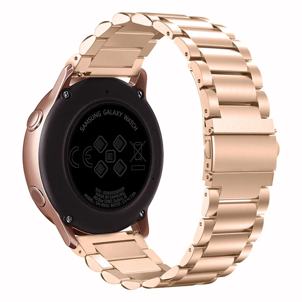 20 мм ремешок для samsung Galaxy Watch, активные стразы, нержавеющая сталь, металлический ремешок, полосы для samsung gear S2, классические часы 92005
