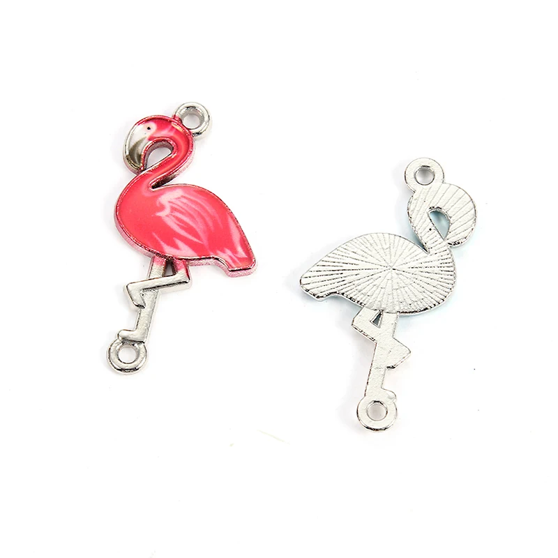 10 шт. браслеты из эмалированного сплава с изображением фламинго шармы для