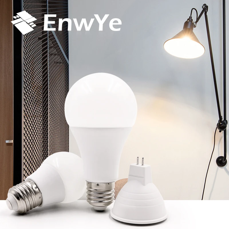 EnwYe E27 220 В светодиодный светильник 6 Вт 9 Вт 12 Вт 15 Вт DC 12 В светодиодный энергосберегающий светильник 12 В светодиодный светильник MR16 лампа чашка 6 Вт