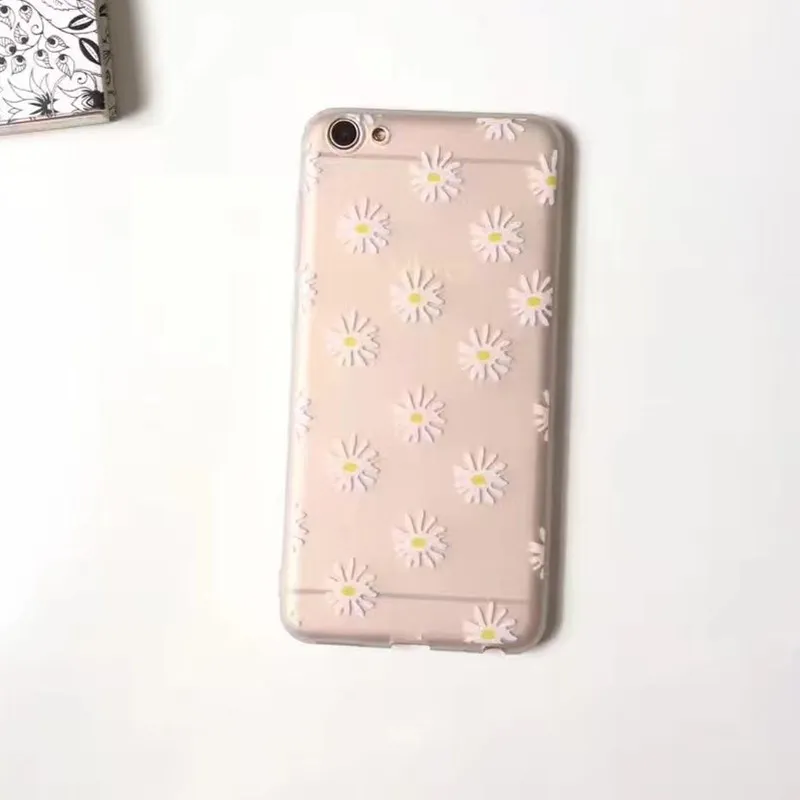 Защита от солнца цветок мягкий чехол для OPPO R9 R9S плюс свежие хризантемы узор R11