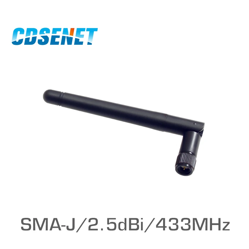 

4Pc 433MHz Rubber Antenna Omnidirectional Anten TX433-JK-11 2.5dBi Flexible SMA Connector 433 MHz Omni Antenna for communication