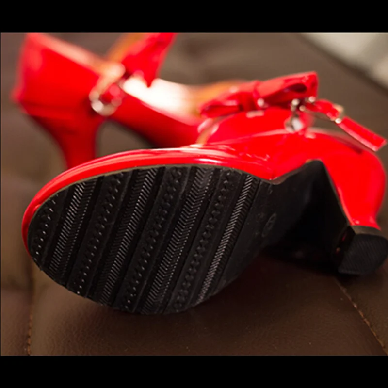 Классическая обувь из искусственной кожи с бантом для девочек детская танцев От 2