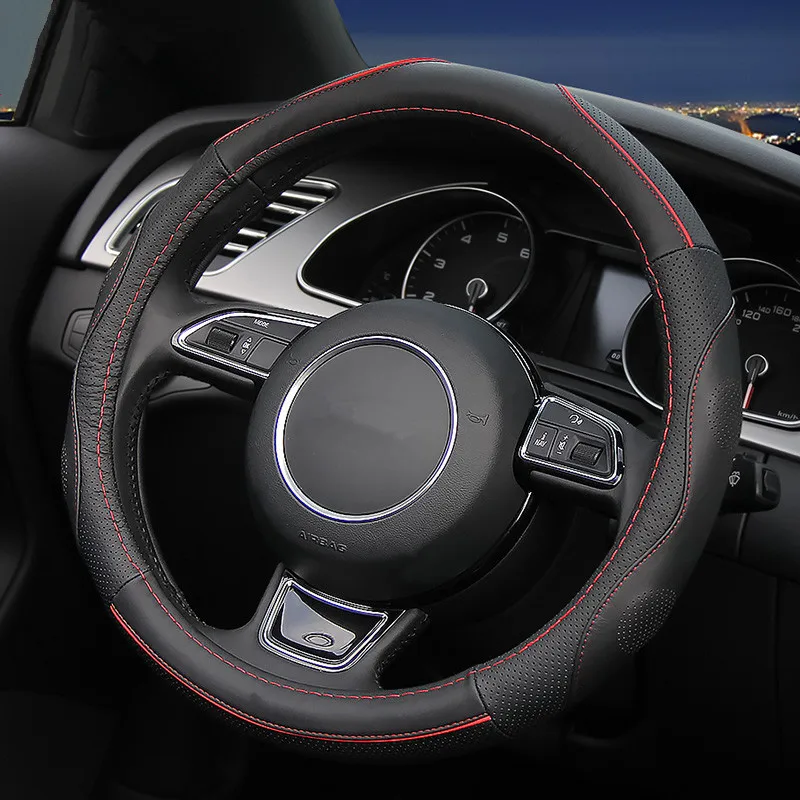 Высококачественный кожаный чехол рулевого колеса автомобиля летние