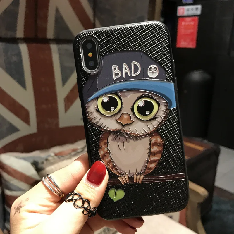 2018 Высококачественный супер милый чехол Сова для iPhoneX Xs с животными iPhone8 защита