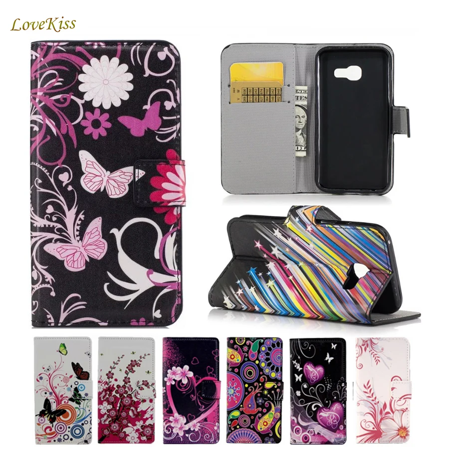 Кожаный чехол кошелек с цветами для Samsung Galaxy Core Prime SM G360H G360 G3606 Duos G361BT|leather phone case|case