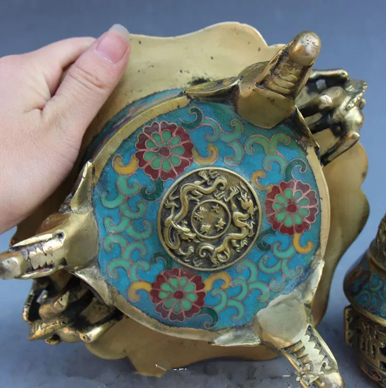 Chinese Cloisonne Enamel Bronze Dragon Beast elephant incense burner | Дом и сад