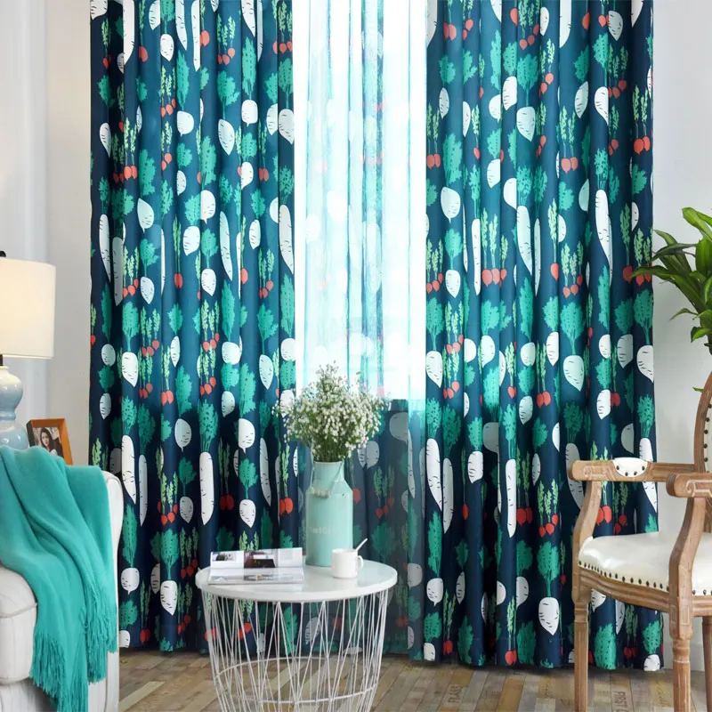 Милая штора с героями мультфильмов для детской комнаты редис дизайн гостиной