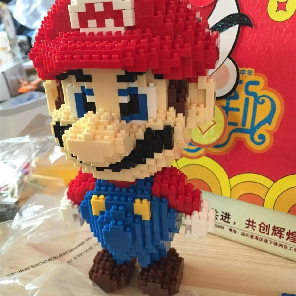 HC9003 1750Pcs Super Mario Red Series Without Original Box Building Blocks Diamond Bricks Toys Compatible With LOZ HC 9003 | Игрушки и