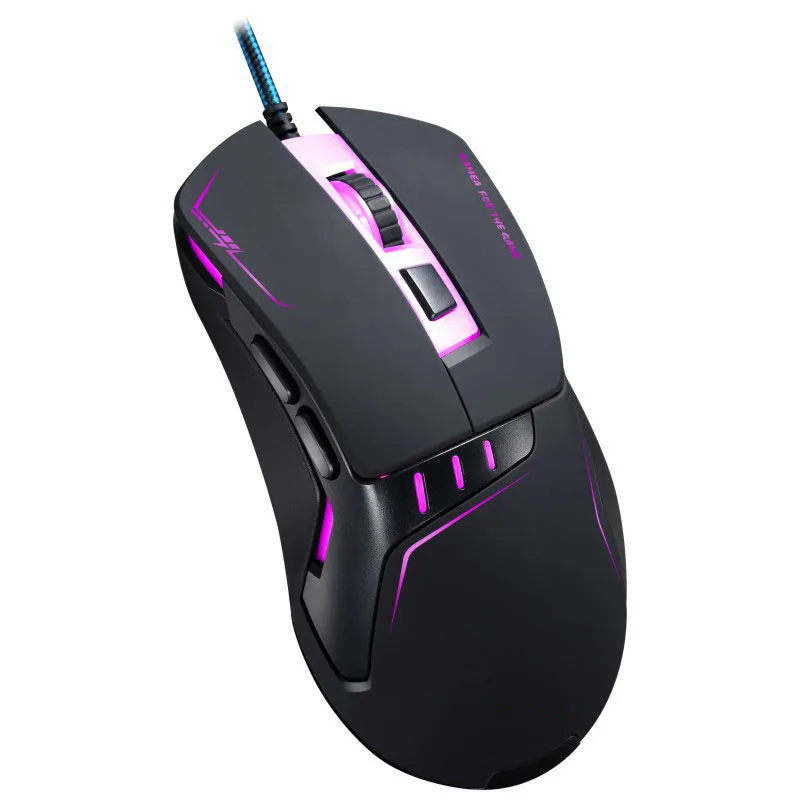 QINERN 3500 dpi USB Проводная конкурентоспособная игровая мышь 6 программируемых кнопок механическое Программирование макросъемки Игровые мыши