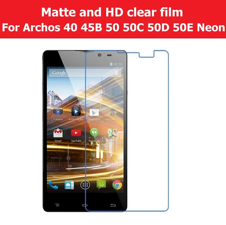 Новая матовая пленка и глянцевая для Archos 40/45B/50/50C/50D/50E неоновая Защитная экрана