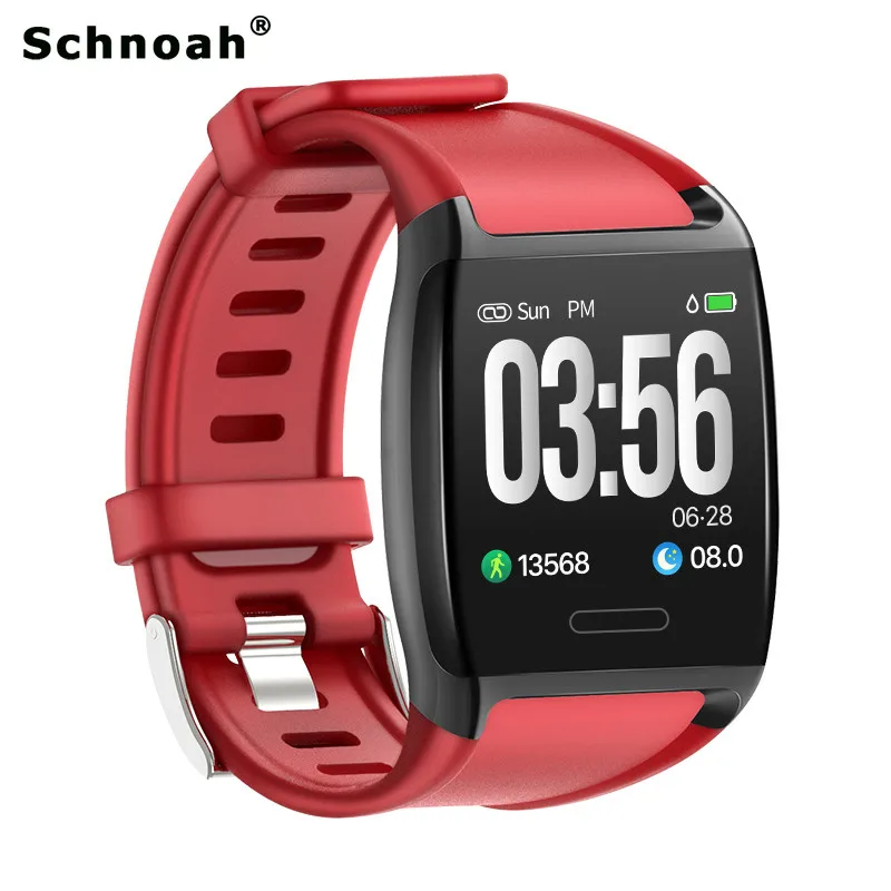 Schnoah Смарт-часы для мужчин и женщин спортивные часы Montre Homme Reloj Inteligente Mujer Facebook уведомления о сообщениях фитнес-часы - Цвет: red