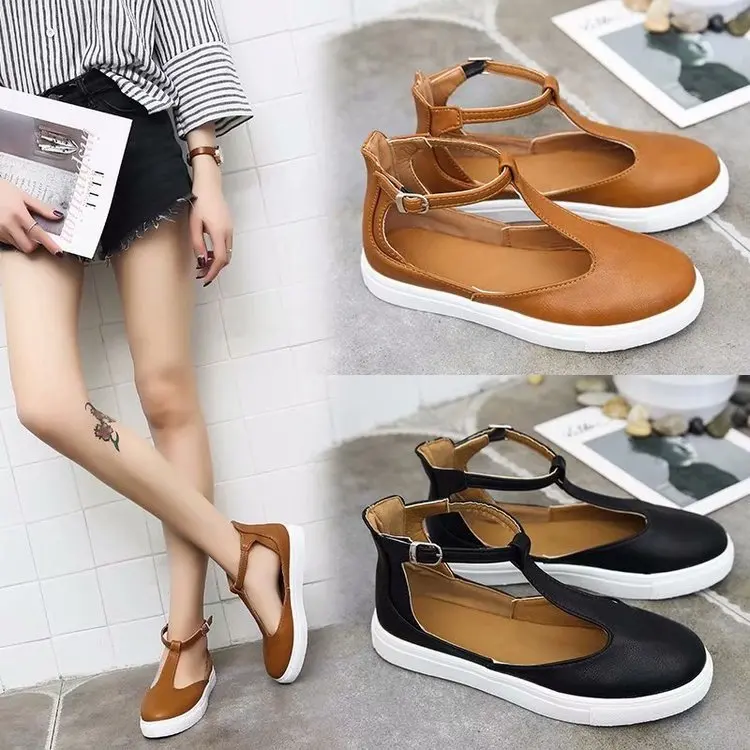 

Xia Xin's Round Head Casual Single Shoes Flat Sole Shoes