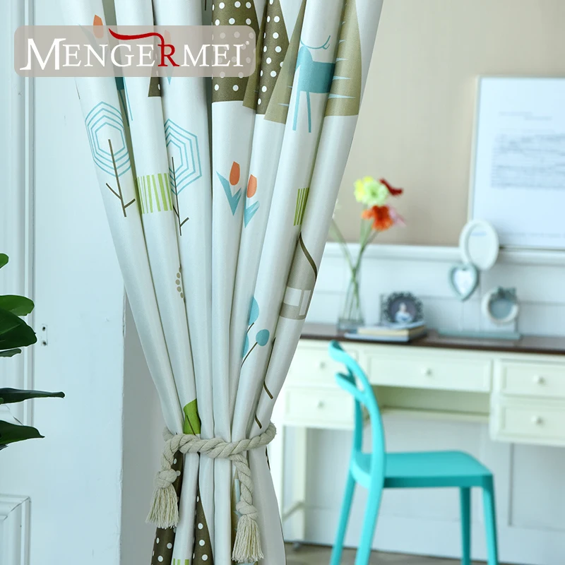 MENGERMEI дерево затемненные шторы для гостиной спальни рисунок дерева детей детская