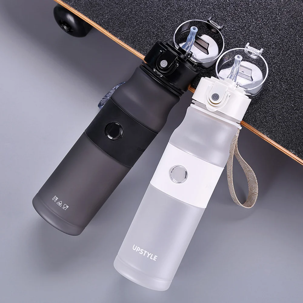 UPSTYLE 20.9OZ Scrub Water Bottle With Straw Direct Drinking for Outdoor Bicycle Sports Gym Leak-proof Portable Bottles | Дом и сад