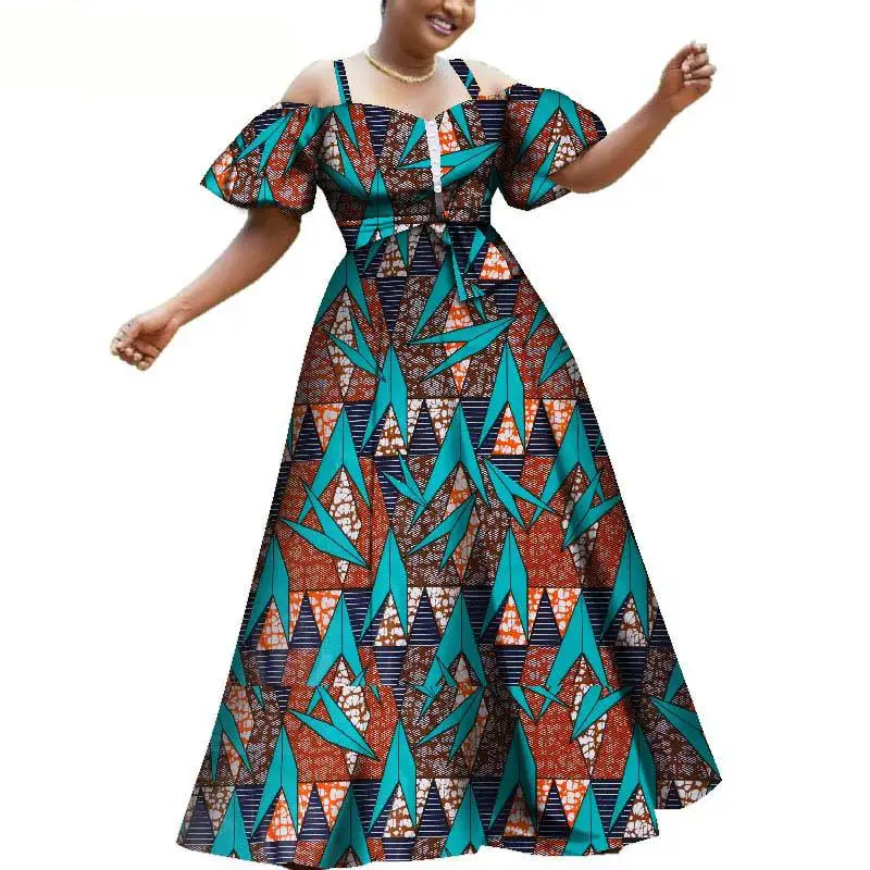 2018 autumn sexy fashion african women cotton plus size long dress XS-6XL