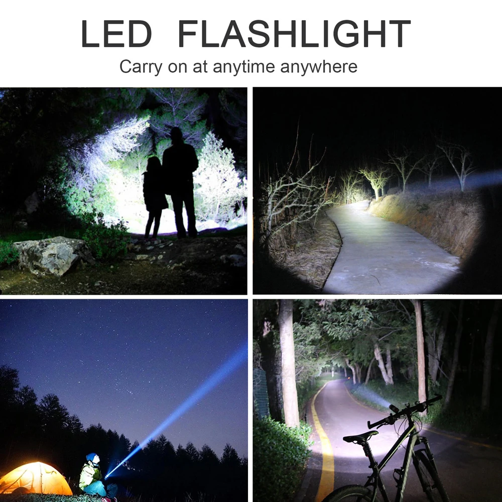 LightingView открытый масштабируемый T6/L2 светодиодный фонарик 5 режимов Кемпинг велосипедный карманный фонарь перезаряжаемый аккумулятор 18650