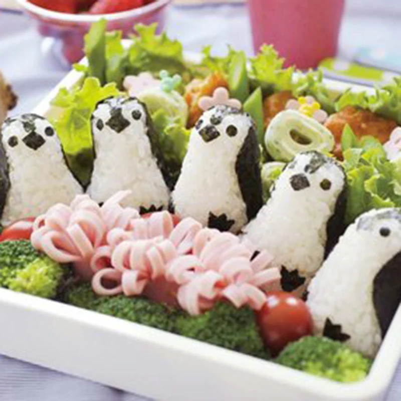 Форма пингвина форма Onigiri милая рисовый шар | Дом и сад