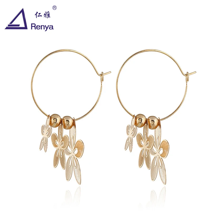 Renya Новое поступление тонкие металлические цветочные очаровательные