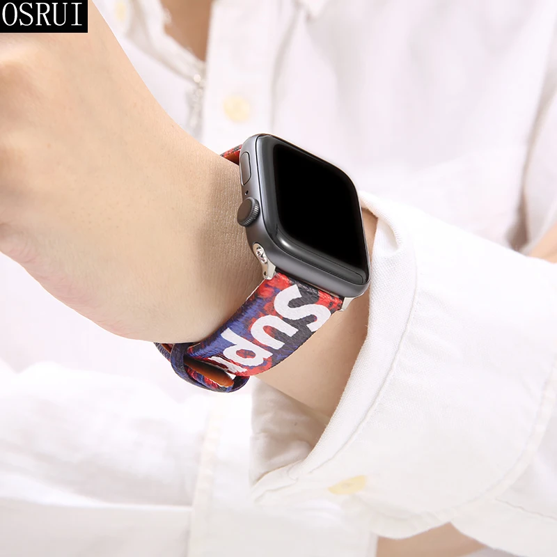 Ремешок для Apple watch band 42 мм 38 кожаный браслет сюрприз ремень correa iwatch 44 40 серия 4 3 2