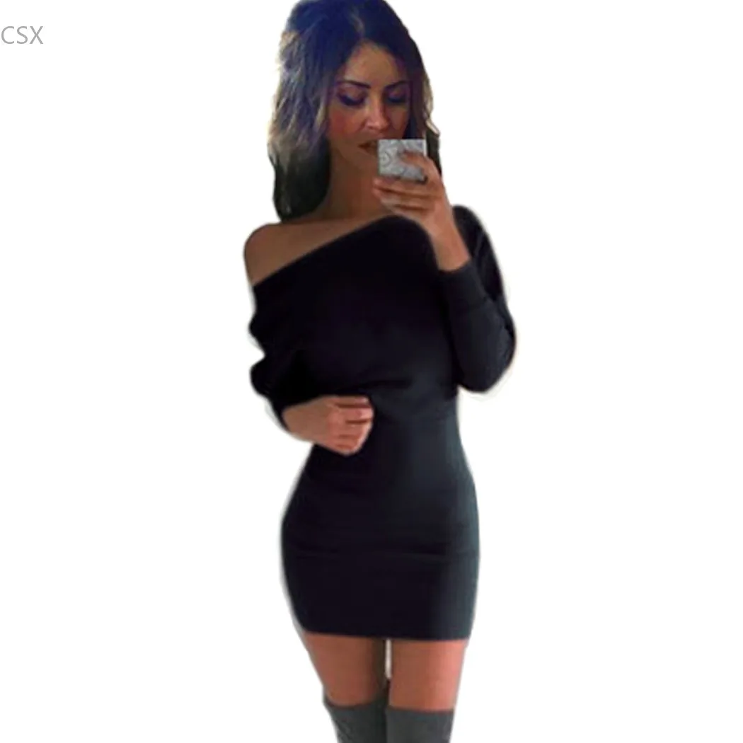 Модное женское осенне зимнее платье Новая повседневная одежда Клубная для