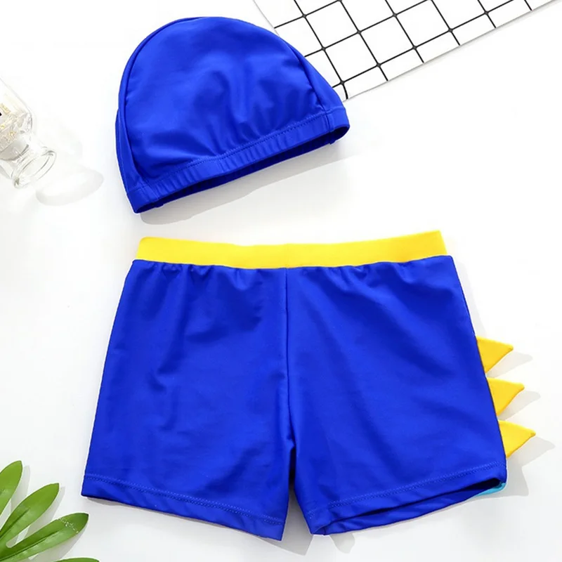 Baby Boy Swimming Trunks Cartoon Dinosaur Bathing Suit Children Swim Shorts Kids Beach Swimwear Pool With Cap |