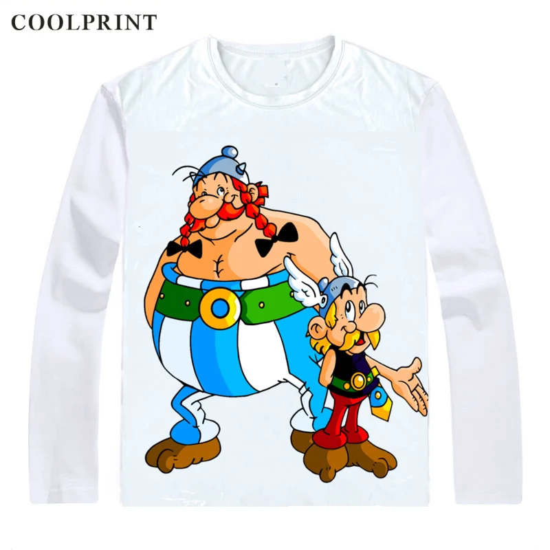 Style 12 Футболка Asterix And Obelix с графическим принтом, потрясающая уличная футболка с аниме на заказ, повседневные винтажные футболки с длинными рукавами и принтом - Цвет: Style 12