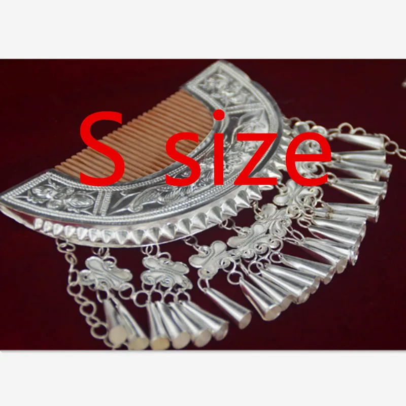 style 1 S size Китайские аксессуары для одежды miao Серебряная головная повязка для волос украшение для сцены танцевальные аксессуары для волос - Цвет: style 1 S size