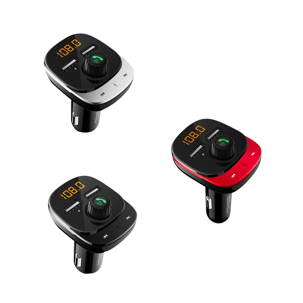 Fm-передатчик, автомобильный комплект громкой связи, Bluetooth 5,0, MP3 плеер, поддержка TF карты, U диск, 3.4A, быстрое двойное USB зарядное устройство, адаптер питания для авто