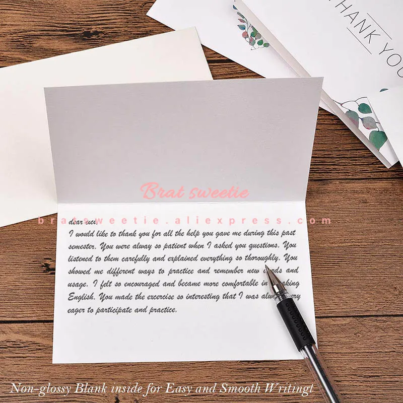 48 шт. подарочные открытки с зелеными листьями поздравительные свадебные