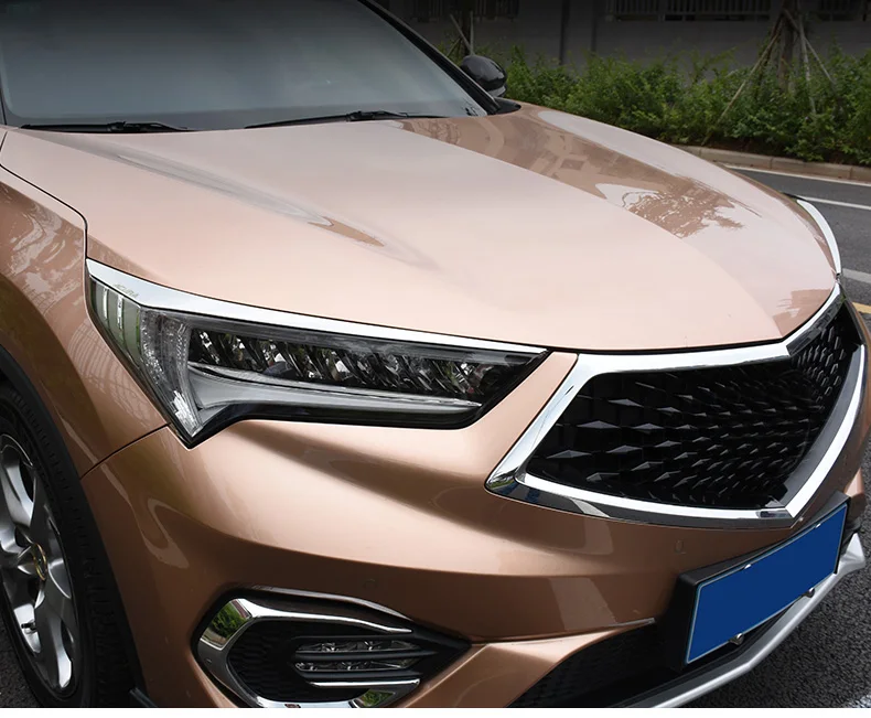 Lsrtw2017 из нержавеющей стали фары автомобиля рамка планки для Acura CDX