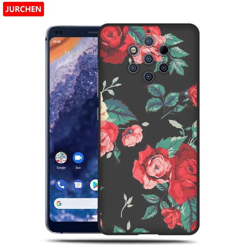 Мультяшный чехол JURCHEN для телефона Nokia 9 PureView силиконовый мягкий из ТПУ Pure View